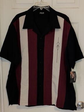 Men's Steady Clothing "The Sheen" button-down bowling shirt Size 2XL